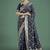 dark blue zari woven banarasi satin silk saree