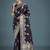 dark purple zari woven banarasi satin silk saree 