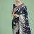 dark blue zari woven banarasi satin silk saree 