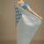cyan blue banarasi satin silk saree with zari woven pallu & blouse piece