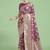 rose pink banarasi satin silk saree with zari woven pallu & blouse piece