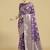 purple banarasi satin silk saree with zari woven pallu & blouse piece