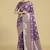 purple banarasi satin silk saree with zari woven pallu & blouse piece