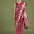 rani pink banarasi satin silk golden meenakari work saree