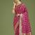 rani pink banarasi satin silk golden meenakari work saree