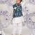 Teal tribe boys nehru jacket set tribal print over kurta pajama