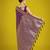 purple banarasi satin silk golden meenakari work saree