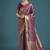 purple banarasi satin silk meenakari zari weaving pattern saree