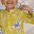Safari safari boys kurta set mustard animal print with patchwork
