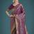 purple banarasi satin silk meenakari zari weaving pattern saree