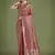dark pink banarasi satin silk zari weaving saree