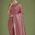 dark pink banarasi satin silk zari weaving saree