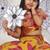 Sunburst leaf girls skirt set mustard & pink floral coord