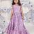 Lilac bloom girls skirt set floral printed top & frill skirt