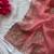 Dark Peach Color Zari Embroidery With Sequins Work Georgette Saree