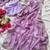 Lavender Color Zari Embroidery With Sequins Work Georgette Saree
