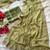 Olive Color Zari Embroidery With Sequins Work Georgette Saree