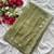 Olive Color Zari Embroidery With Sequins Work Georgette Saree