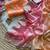 Orange Silver Thread Embroidered Dual Tone Fandy silk blend Saree