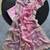 Pink Silver Thread Embroidered Dual Tone Fandy silk blend Saree