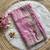 Pink Color Silver Thread Embroidery Work Dual Tone Fandy Silk Saree