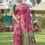 Multicolor silk blend saree with blouse