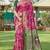 Multicolor silk blend saree with blouse