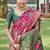 Multicolor silk blend saree with blouse