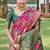 Multicolor silk blend saree with blouse