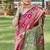 Multicolor silk blend saree with blouse
