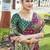 Multicolor silk blend saree with blouse