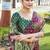 Multicolor silk blend saree with blouse