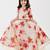 White floral printed chanderi lehenga