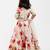 White floral printed chanderi lehenga