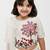 White animal printed chanderi lehenga