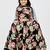 Black floral printed chanderi lehenga