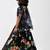 Black floral printed chanderi lehenga