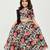Multicolor floral printed chanderi lehenga
