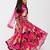 Pink floral printed chanderi lehenga