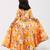 Yellow floral printed chanderi lehenga