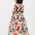 Multicolor floral printed chanderi lehenga