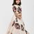 White floral printed chanderi lehenga