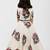 White floral printed chanderi lehenga