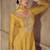 Yellow real chinon digital print plazzo suit