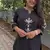 Black Embroidered South Cotton Kurta and Pant Set