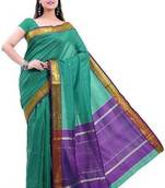 ISHIN Poly silk Paithani Green Saree-STCS-21