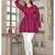 Pink printed v-neck long sleeve top in delta silk     elegant everyday wear