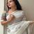 White embroidery Work Saree 