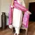 Off White Embroidered Khadi Cotton Suit Set with Dupatta