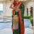 Green banarasi silk blend jacquard woven saree with blouse